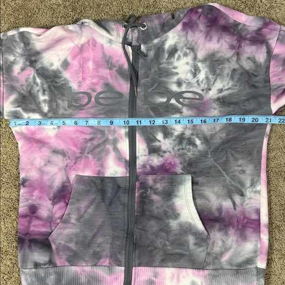 Bebe Sport Tie Dye Hooded Jacket Begonia Gray SKU1141 - Picture 8 of 9